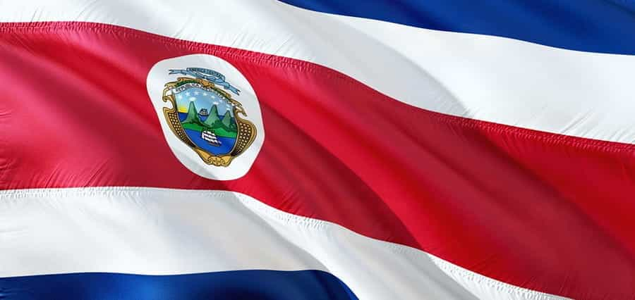 The flag of Costa Rica.