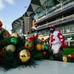 A Christmas scene at Ascot Racecourse.